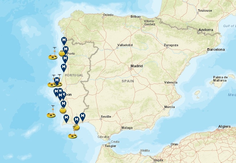 Portugal Karte Gezeiten